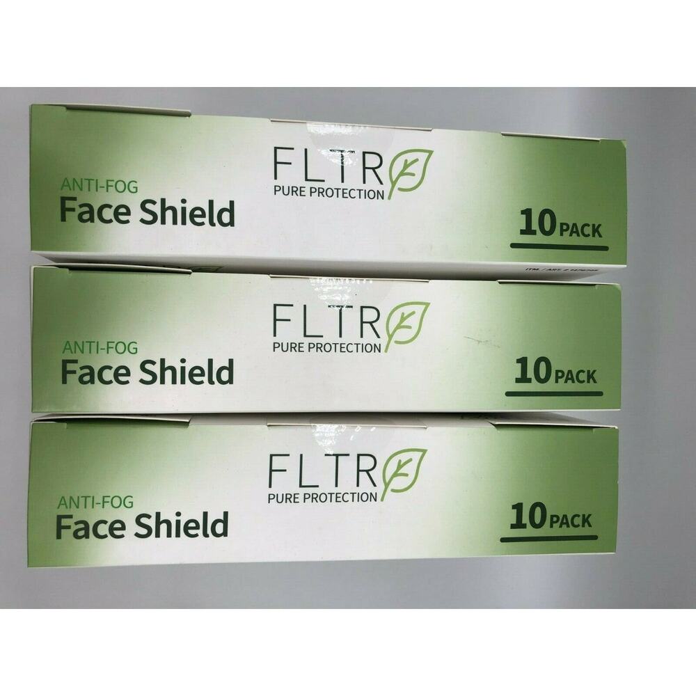 FLTR Pure Protection Anti-Fog Face Shields 10-pack Barrier Comfort Lot of 3 - Picture 4 of 12